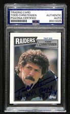 Todd Christensen Signed/Autographed 1987 Topps #218 Raiders PSA/DNA 201477