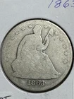 1863 Seated Liberty Half Dollar, Better Civil War Date, Free shipping