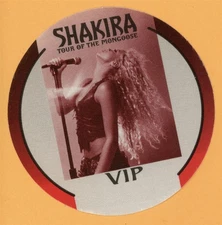 Shakira 2001 Tour of The Mongoose Concert VIP Backstage Pass