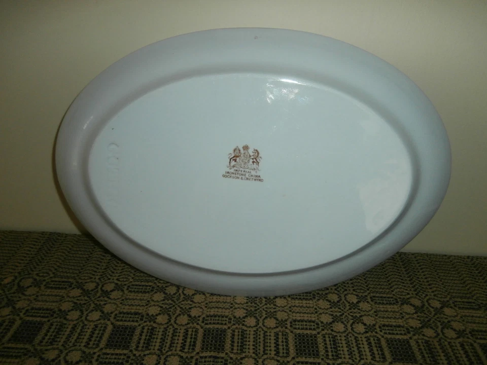 Antique 1866-1872 Imperial Ironstone Platter~Gothic Pattern~Cockson & Chetwynd - Image 4 of 4