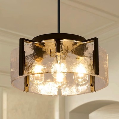 Create Ambient Lighting in Any Room - 4 Light Black Chandelier Fixture