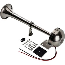 Boat Marine Single Trumpet Horn 12V Electric Stainless Steel Horn for Boats S...