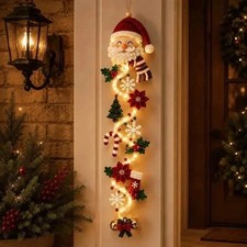 Glowing Christmas Door Hanger Glowing Christmas Door Decoration