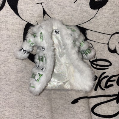 Rainbow Shadow High Vision Harley Limestone Faux Fur Coat For Doll