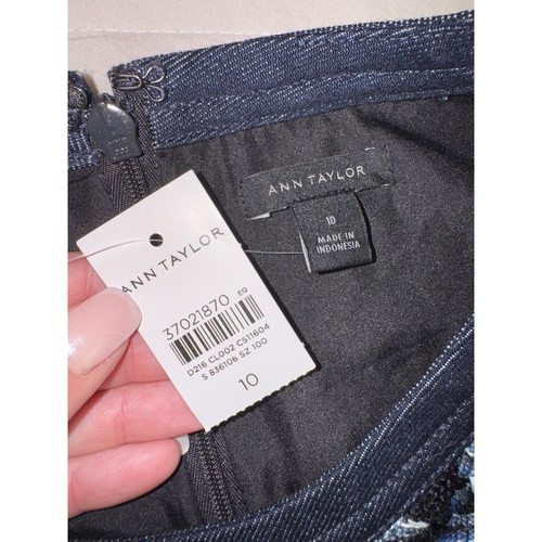 Ärmelloses Hahnentritt Kleid Damen schwarz blau Karriere Büro schick Gr. 10 - Bild 7 von 7