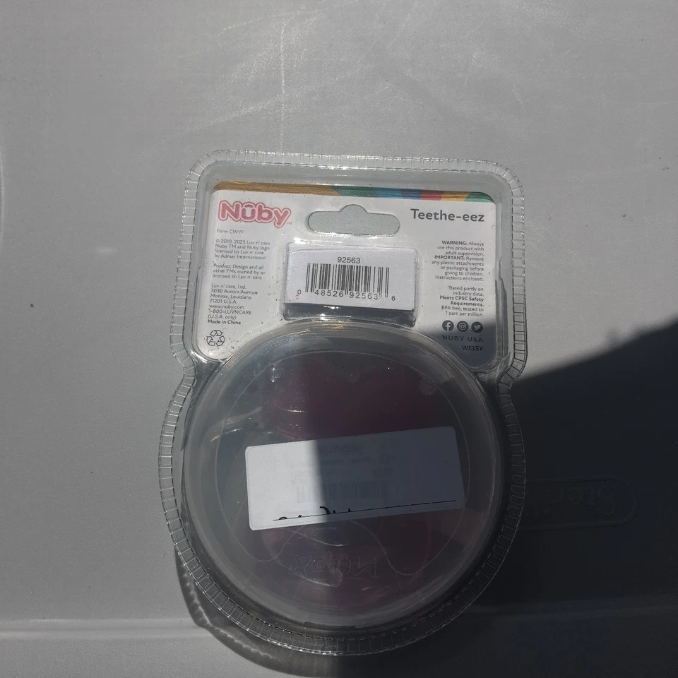 Nuby Silicone Teethe-Eez Teether with Bristles & Hygienic Case 3M+ - Image 2 of 2