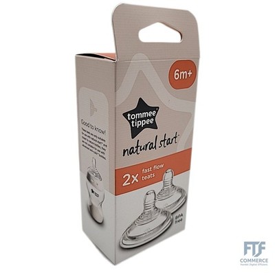 Tommee Tippee Natural Start Babyflaschensauger Schneller Fluss 6+ Monate - brust