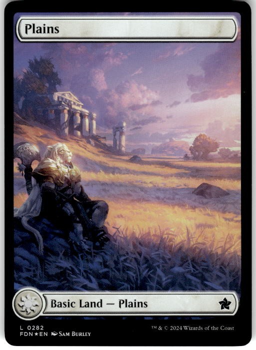 Plains (0282) 282 Land Foundations Magic: The Gathering Foil Near Mint