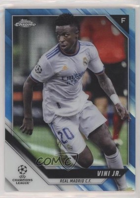 2021-22 Chrome UEFA Champions League Blue Refractor Vinicius Junior Vini Jr n0c