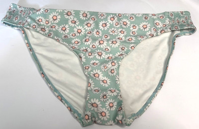 New! Accessorize UK20 aqua floral bikini bottoms with smocked side seams