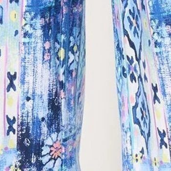 Denim & Co. Women's Petite Pants PXL Beach Jersey Full Multi-colored A678642 - Image 2 of 4