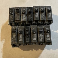 LOT OF 13 Eaton Cutler Hammer Circuit Breakers Various Amps And Models 