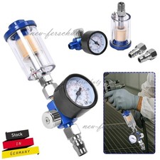 1/4" Druckluft Filter Druckminderer mit Manometer Luftregler f&uuml;r Lackierpistole