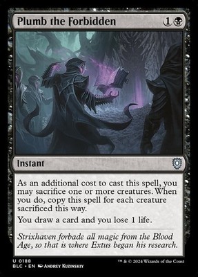 Plumb the Forbidden 188 NM Bloomburrow Commander MTG