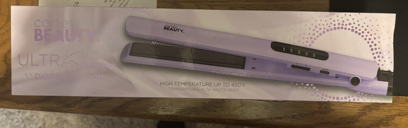 NIB Cortex Beauty Ultra Slim 1- Digital Flat Iron Hair Straightener Purple