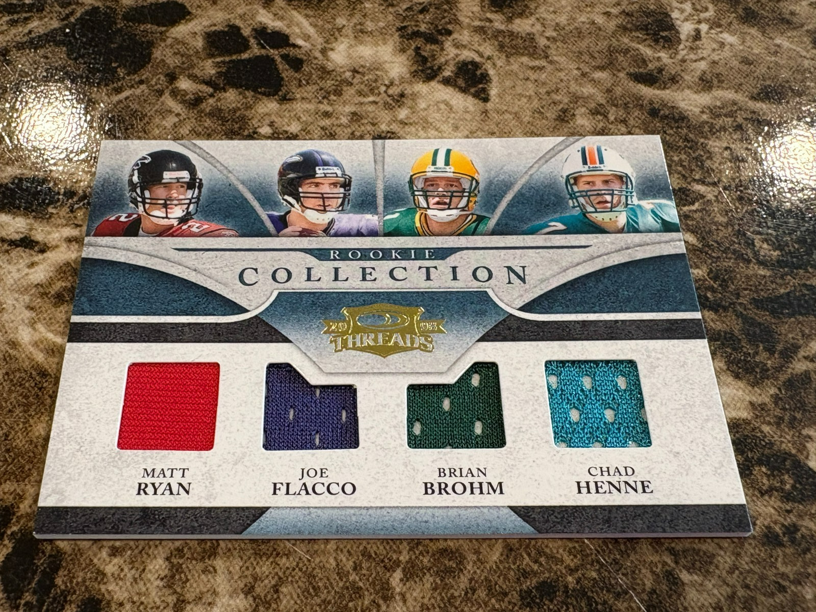 MATT RYAN JOE FLACCO BRIAN BROHM CHAD HENNE 2008 Threads Rookie Collection /100