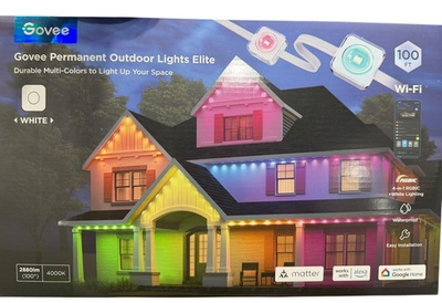 #ad GOVEE PERMANENT OUTDOOR LIGHTS ELITE 100Ft White Version H805A $160.00