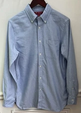 Cremieux Light Blue Men’s Shirt Button Up Made From Supima Cotton Size M
