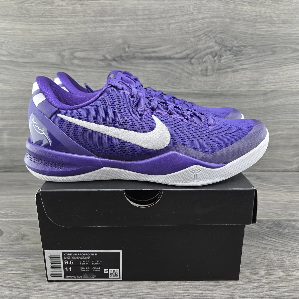 Nike Kobe 8 TB White Court Purple - огромный выбор по лучшим ценам
