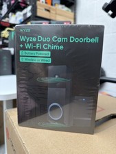 WYZE Wireless Duo Cam Video Doorbell Chime Included , Battery Powered, 2K Full