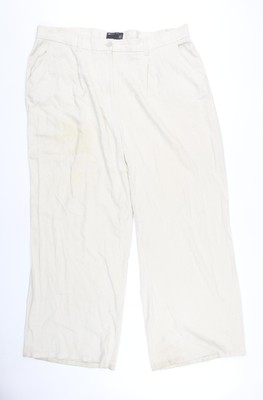 Asos Design Damen Hose beige weites Bein Größe 22