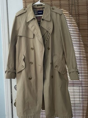 Gant khaki Trenchcoat With Plaid Lining 