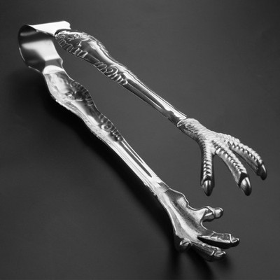 Chicken Claw Shape Ice-Cube Tongs Stainless Steel Serving Appetizers Tongs
