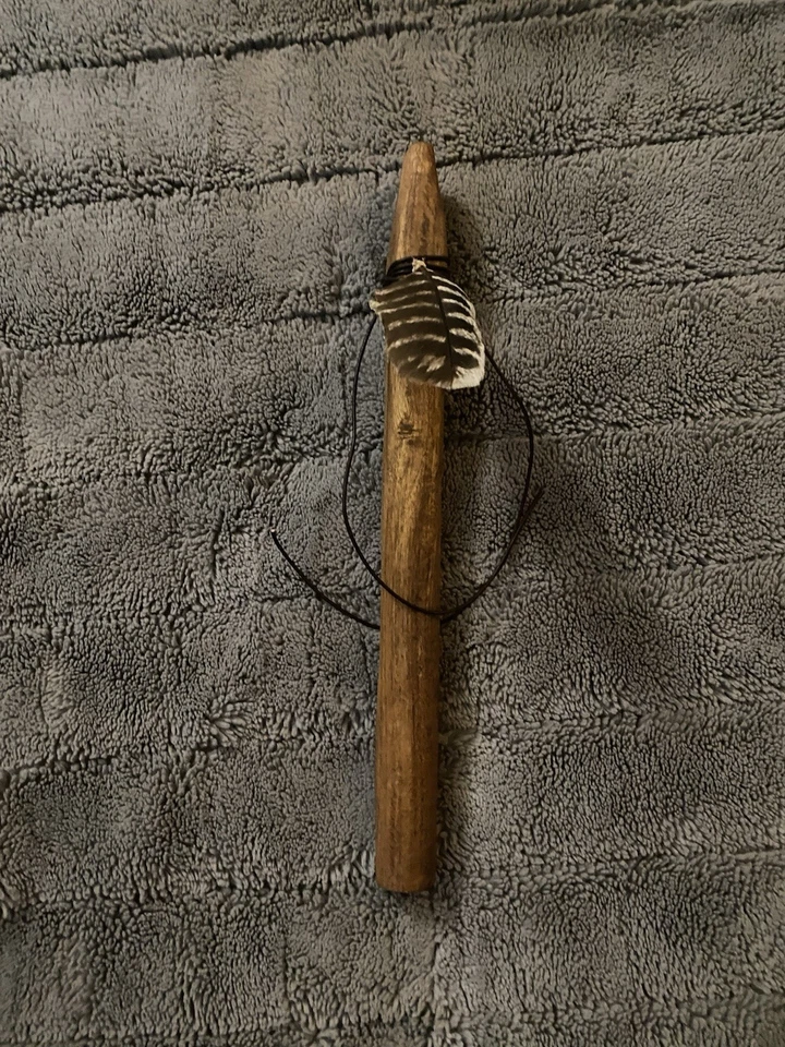 Flauta de madera de acacia tipo nativo tono alto afinado tradicionalmente Lumbee hecha Foto 3 de 4