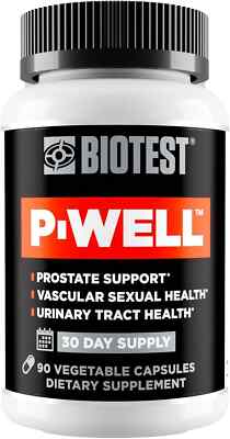 Biotest P-Well Prostate Support & Sexual Complex Punicalagins 90 Capsules New