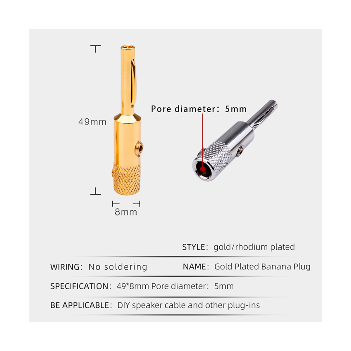 4Pcs Banana Plug Connector CorrosionResistant Banana Connector for Audio8550 eBay