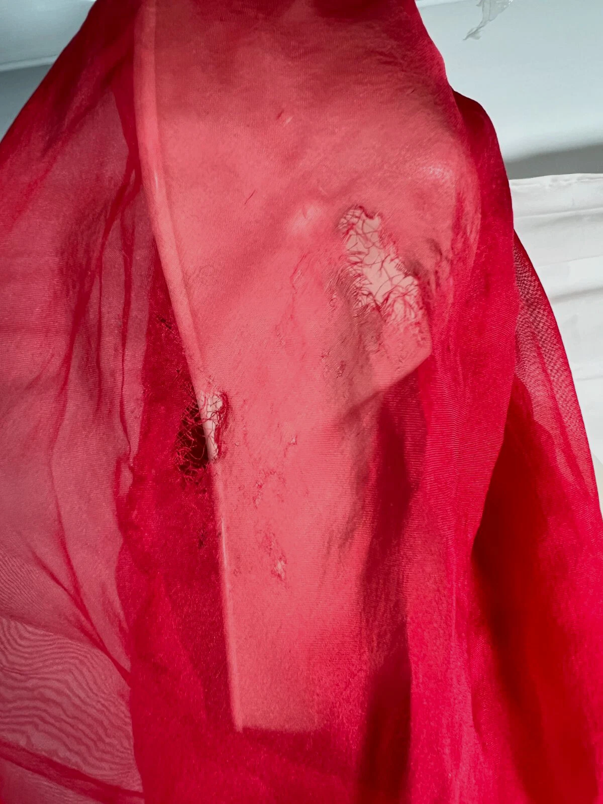 Maxi abito donna Alexander McQueen rosso seta manica singola $7800 taglia 42