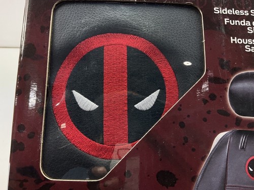 (2) Plasticolor 008664 Car Truck Universal Sideless Seat Cover Marvel Deadpool - Picture 3 of 7