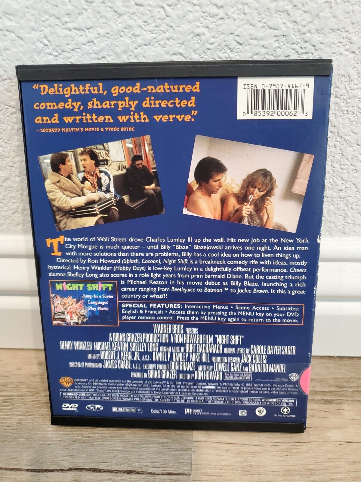 Night Shift DVD VIDEO MOVIE Ron Howard morgue workers call-girl service  comedy