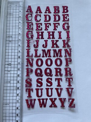 Rosa Strass Buchstaben Aufkleber, Kunst & Handwerk, Brandneu