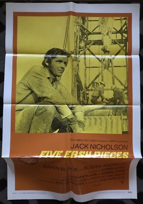 FIVE EASY PIECES 1970 ORIGINAL U.S. 1-SHEET POSTER NEAR MINT
