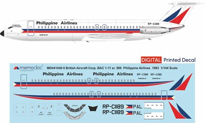 BAC 1-11-500 Philippine Airlines 1983 (1/144, 1/200)