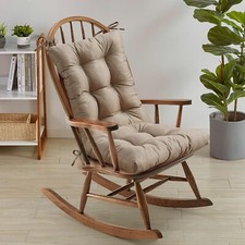 Sweet Home Collection 2 Piece Tufted Non Slip Rocking Chair Cushion Set Taupe