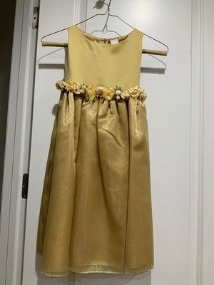 mustard flower girl dress