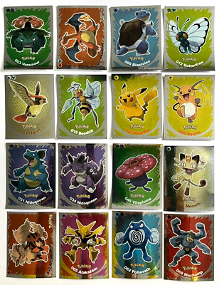 ポケットモンスター シールダス EVOLUTION NO.1 2022 Stickers POKEMON PRISMA 1 Metal Evolution Kanto - Full Set