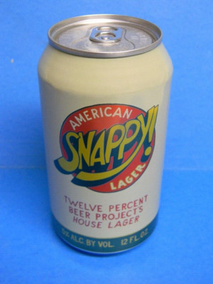 NEW AMERICAN SNAPPY LAGER TWELVE PERCENT BEER CAN NORTH HAVEN CONNECTICUT