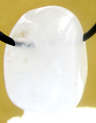 SCHNEEQUARZ    Trommelstein  gebohrt  EDELSTEIN  ANHÄNGER  Freeform     Nr.7