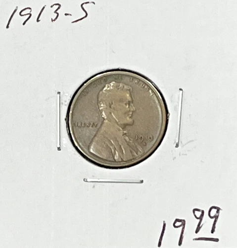 1913-S Wheat Cent - Looks XF