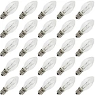 Box of 25 Night Light / Candle Lamp Bulbs -7 watt, C7, Clear, Candelabra (7C7C)