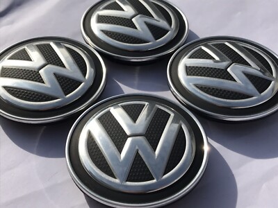 4x Original VW T6 Multivan 4M BJ 2018 Rad Kappen Naben Abdeckung Felgen Emblem