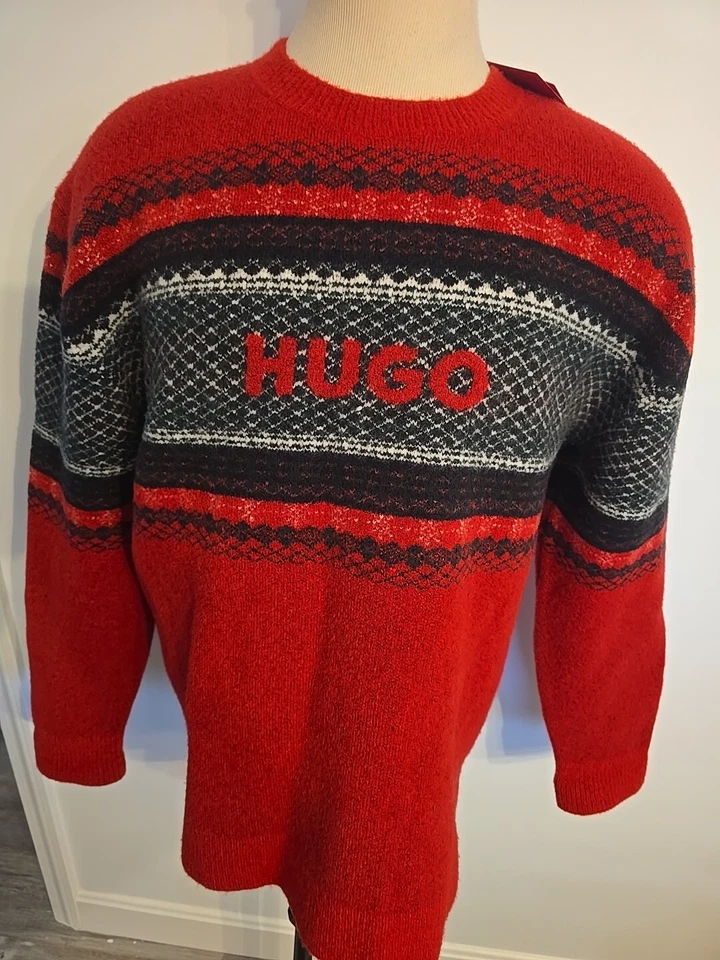 HUGO BOSS RED TAG NEW  MEN'S CREWNECK SWEATER SIZE XL - Image 3 of 4