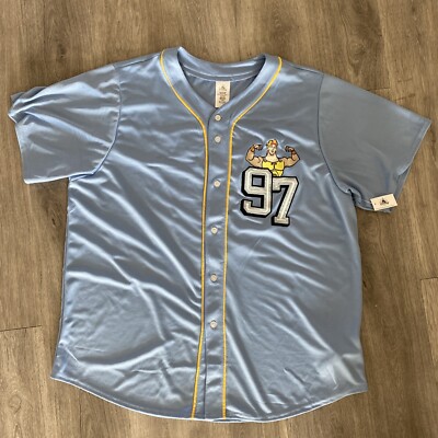 Disney Parks Hercules Blue Baseball Jersey Adult 2XL NWT | eBay