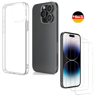 Handyhülle für iPhone 16e 15 14 13 12 11 Pro Max Plus schutz Glas Panzerfolie