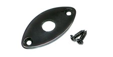 NEW Gotoh JCB-2 Football Style Jack Plate for Guitar BLACK Curved