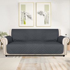 Sofa Slip Cover Quilted Soft Covers Pet Furniture Protector Throw 3 Seats