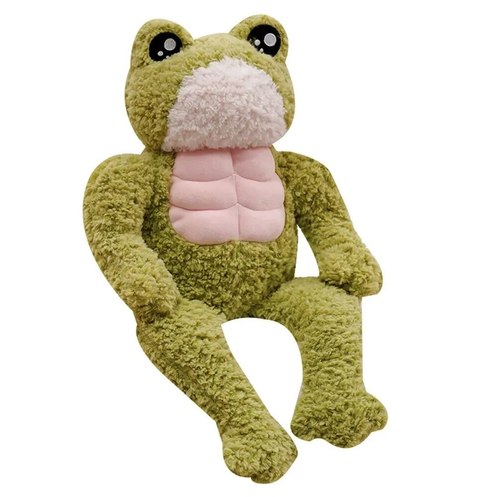 35cm Strong Frog Plush Toy Creative Stuffed Animal Kawaii Soft